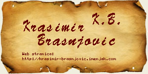 Krasimir Brašnjović vizit kartica